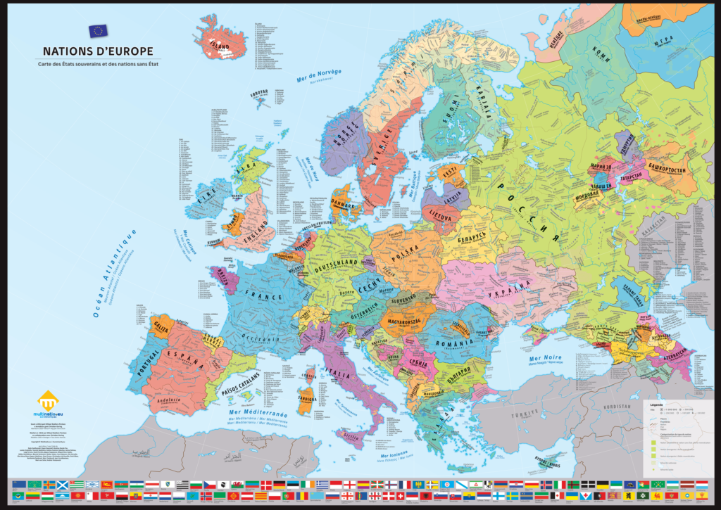 Muller & Wegener - Sous-mains Carte d'Europe et Carte du Monde