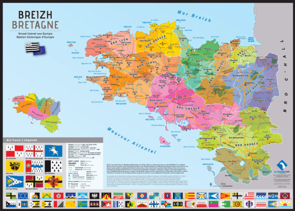 Carte des pays historiques de Bretagne