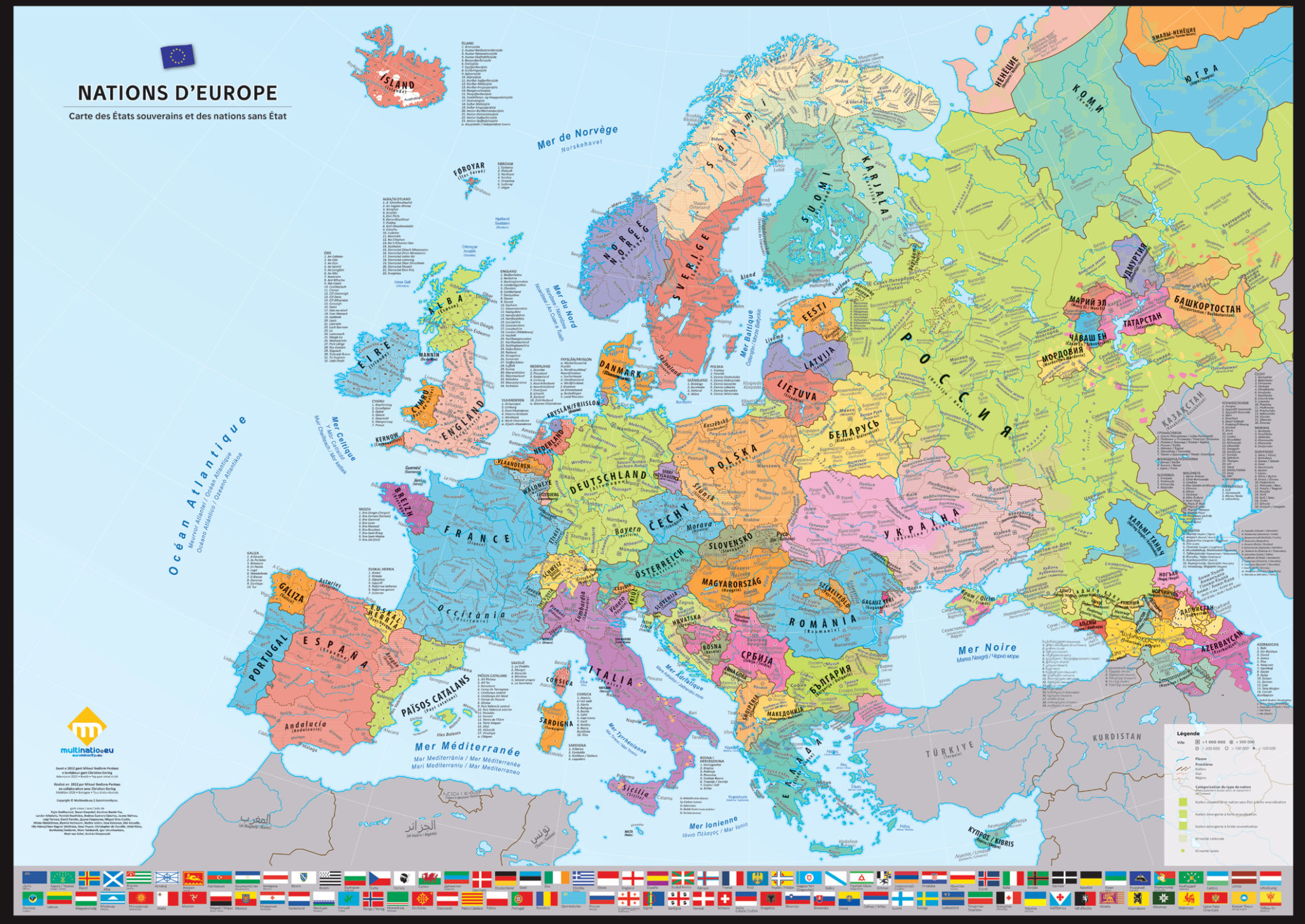 Nations d’Europe Carte des nations (en français) - Eurominority.eu